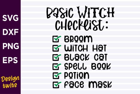 Basic Witch Checklist SVG