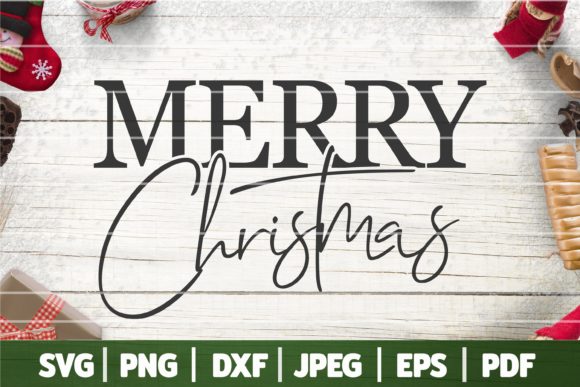 Vintage Merry Christmas SVG