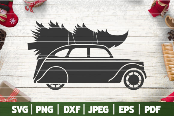 Vintage Truck with Tree SVG, Vintage Car